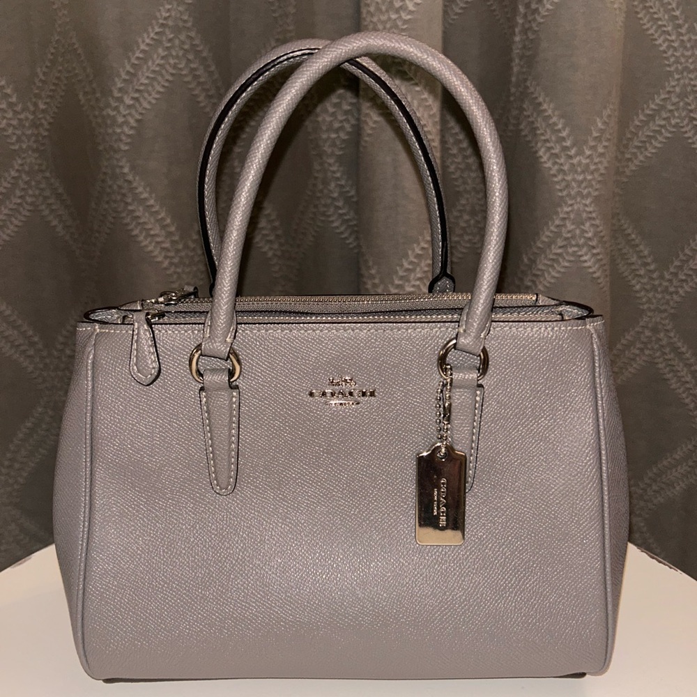 Coach Gray Leather Handbag